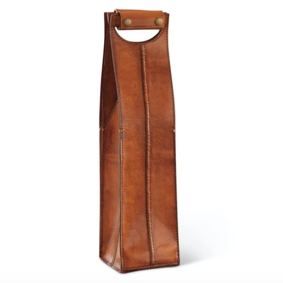 Gumps Leather Wine Carrier, Single Bottle - Picture 1 of 10